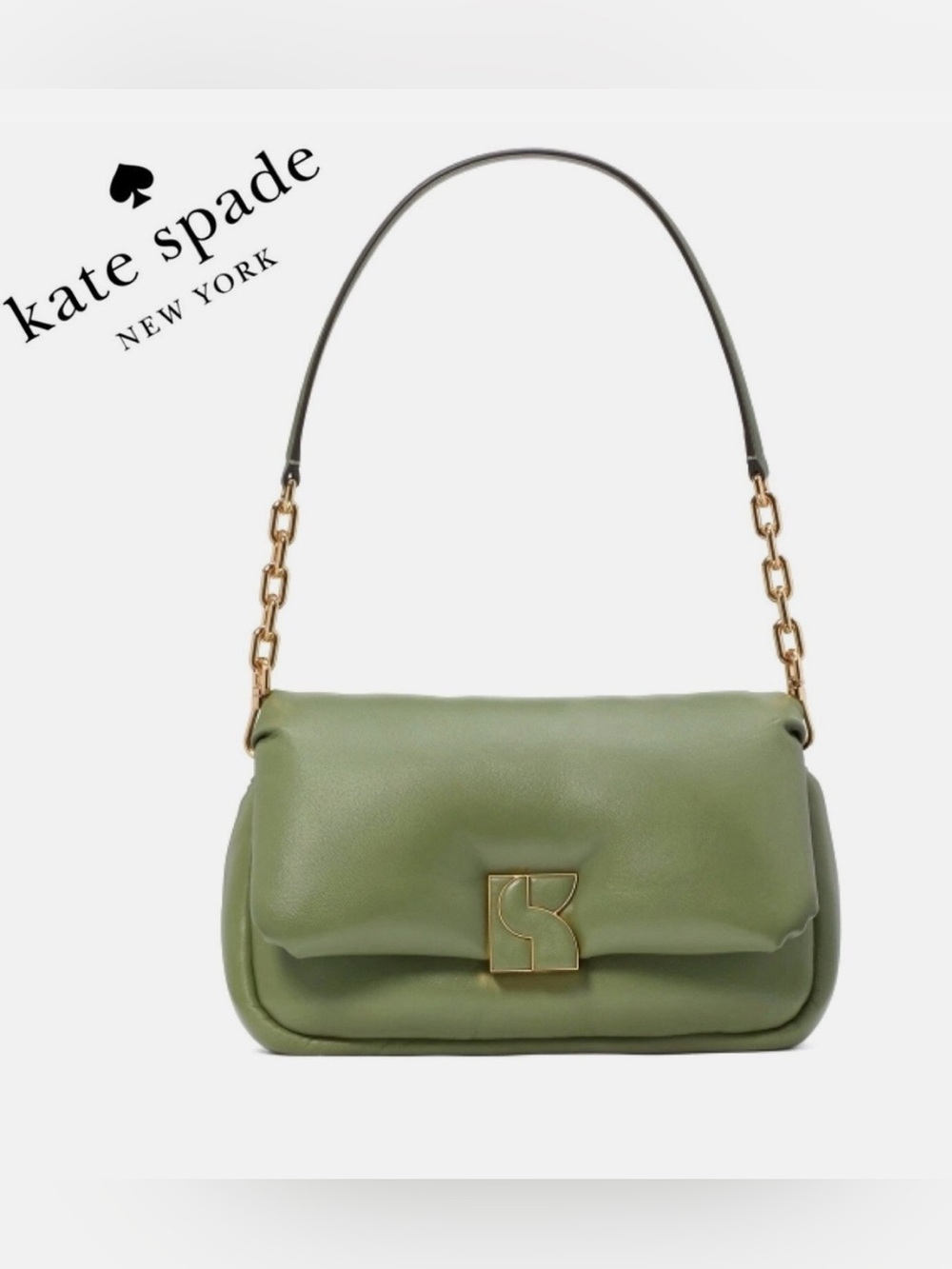 Kate Spade Dakota Puffy Leather Crossbody, Cedar Stand